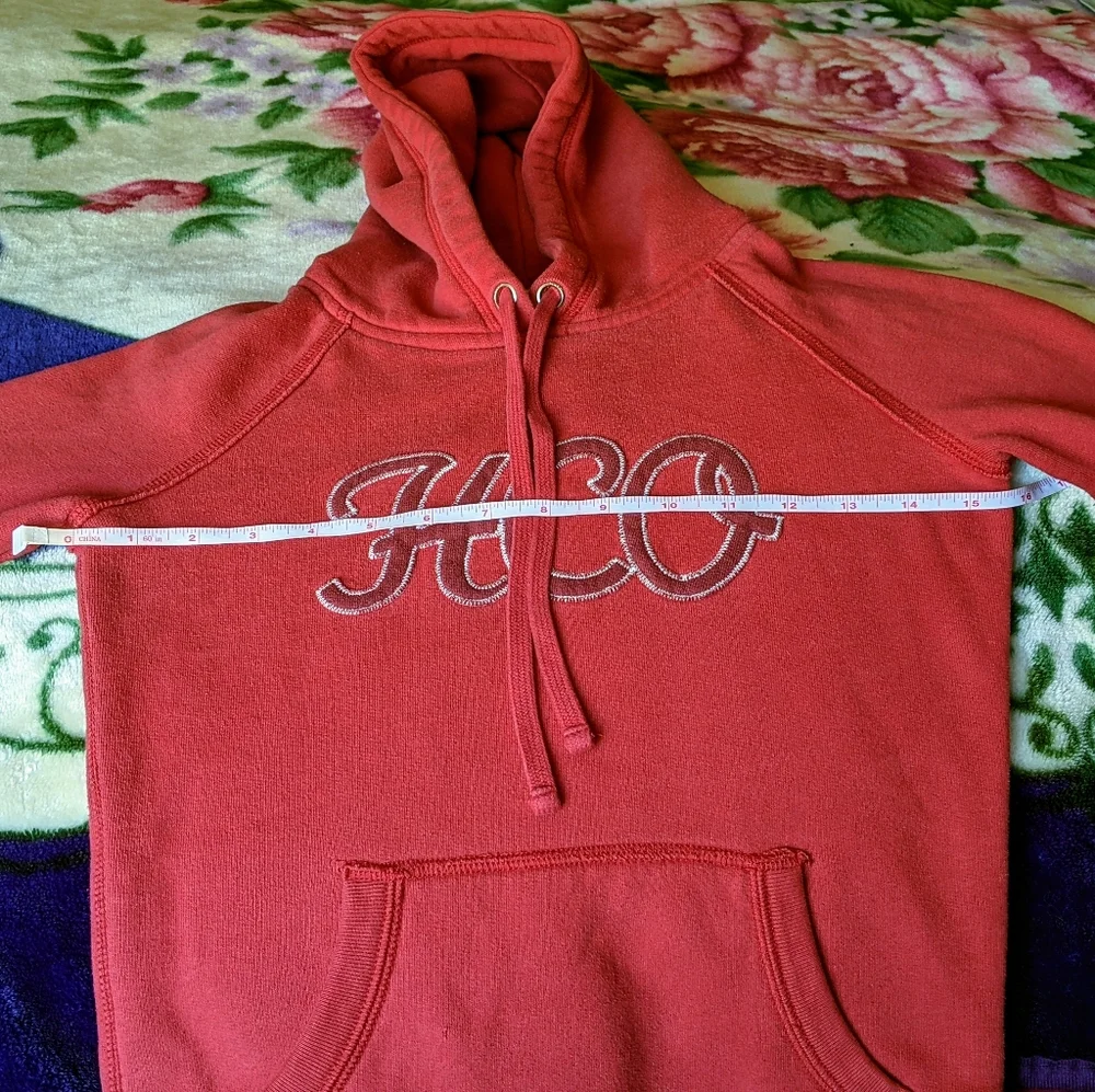 Hollister Dark Coral Pink Pullover Hoodie, Junior Size Small - Picture 4 of 5